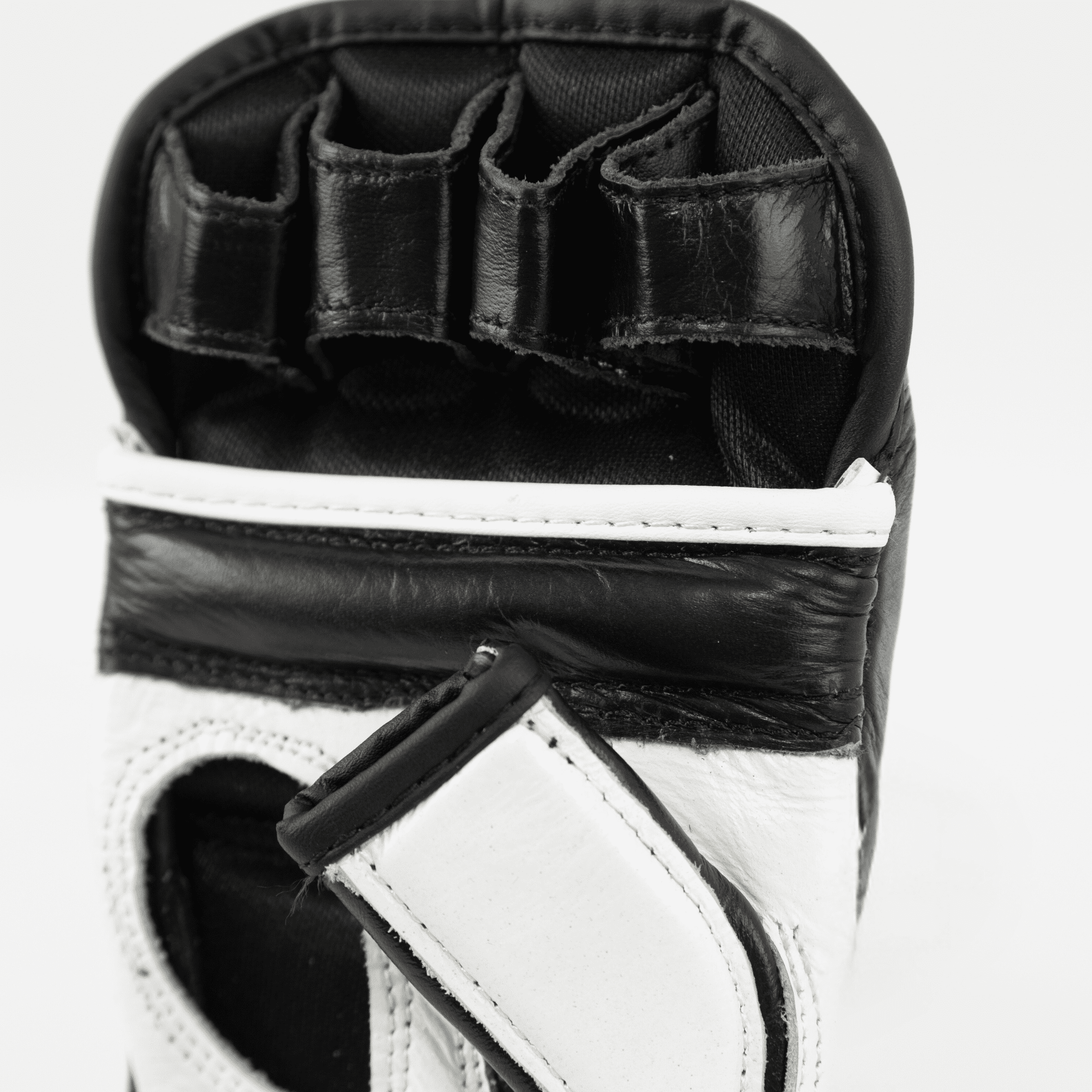 Invicto MMA Gloves Genuine Leather - Shadow Fury, Professional Training & Sparring Gloves, Adjustable Wrist Support, Sizes S–XL