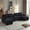 Chenille-Black, variant on 133" Comfortable and Plush Living Room Sectional Sofa with Double Recliner and Deep Seat, U-Shaped Cloud Sectional Couch with Center Console