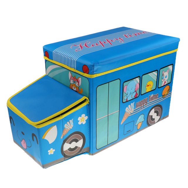 Organizador Plegable Del Contenedor de de Juguetes Del Armario Del Compartimiento de Almacenamiento para Los Juguetes Perros Niñ Azul perfecl Taburete de almacenamiento organizador para el hogar