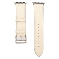 thumbnail image 1 of Correa de cuero para reloj inteligente, correa de repuesto Universal para reloj inteligente IWatch Series SE 8 7 6 5 4 3 2 1 38mm 40mm 41mm Beige, 1 of 5