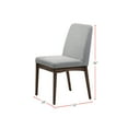 thumbnail image 4 of Grey Fabric Upholstered Dining Chair, Brown (Set of 2), 4 of 4