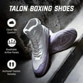 thumbnail image 2 of Hayabusa Talon Boxing Shoes for Men and Women Lace Up Lightweight Mid High Top - White/Lavender, 6, 2 of 6