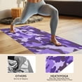 thumbnail image 4 of Purple Lilac Camo Classic Shapes Pattern Hot Yoga Mat Towel Non Slip for Hot Yoga - Quick-Drying Yoga Mat Cover with 4 Corner Pockets with Travel Bag - Hot Yoga Towel Non Slip 74"x26", 4 of 6