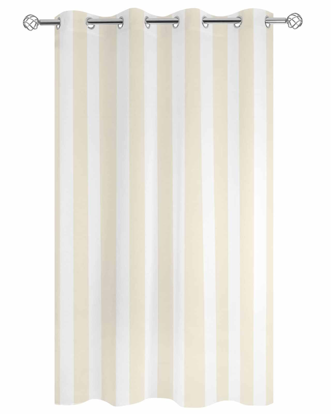 nqOlkjepod Outdoor Curtains for Patio Waterproof, Cream Striped Outdoor Privacy Panels Grommet, Modern Farmhouse Cream White Stripes Blackout Outside Curtains for Porch/Cabana 54"x84", 1 Panel