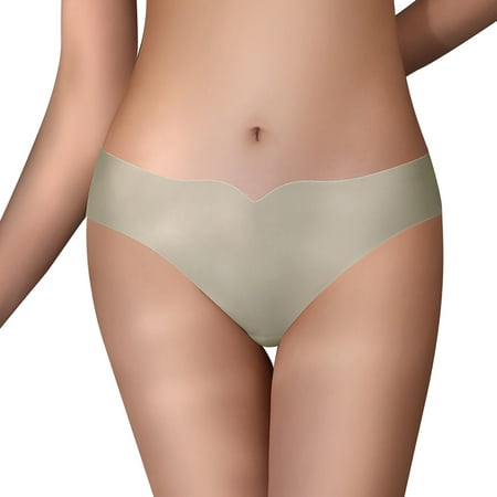Jamicy Silk Panties for Women Clearance Sales Women s Panties Seamless Lightweight Naked High Elastic Half Hip Underwear Sports Yoga Fitness Daily Underpants