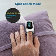 Vibeat Pulse Oximeter Bluetooth Blood Oxygen Monitor with SpO2 and Heart Rate Tracking for Aviation and High Altitude Sports, Silver