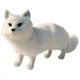 thumbnail image 1 of Stuffed Animals Kids Plush Fox Doll Fur Animal Toys Fox Toys Arctic Fox Ornament, 1 of 3