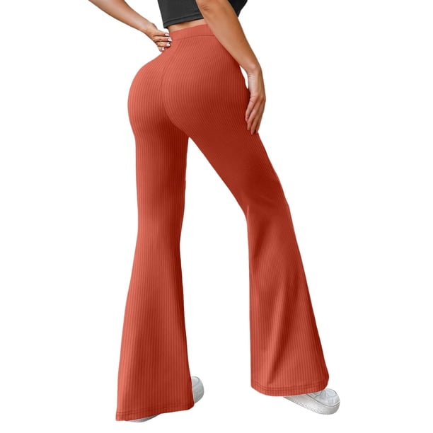 Pantalones rectos de yoga para mujer: tiro medio, pierna ancha, cintura elástica, bolsillos laterales profundos, lavado a mano, poliéster-spandex, tallas XS-XL, para el trabajo/el fin de semana.