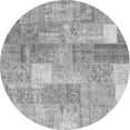 thumbnail image 1 of Ahgly Company Indoor Round Patchwork Gray Transitional Area Rugs, 4' Round, 1 of 1