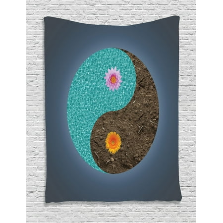 Yoga Decor Wall Hanging Tapestry Yin Yang Image With