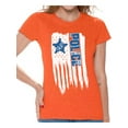 thumbnail image 1 of Awkward Styles American Flag Police Women Shirt USA Gifts Retro USA Police T shirt for Women 4th of July Gifts Pro America Police Women Tshirt Poud American 4th of July Police T-shirt for Women, 1 of 4