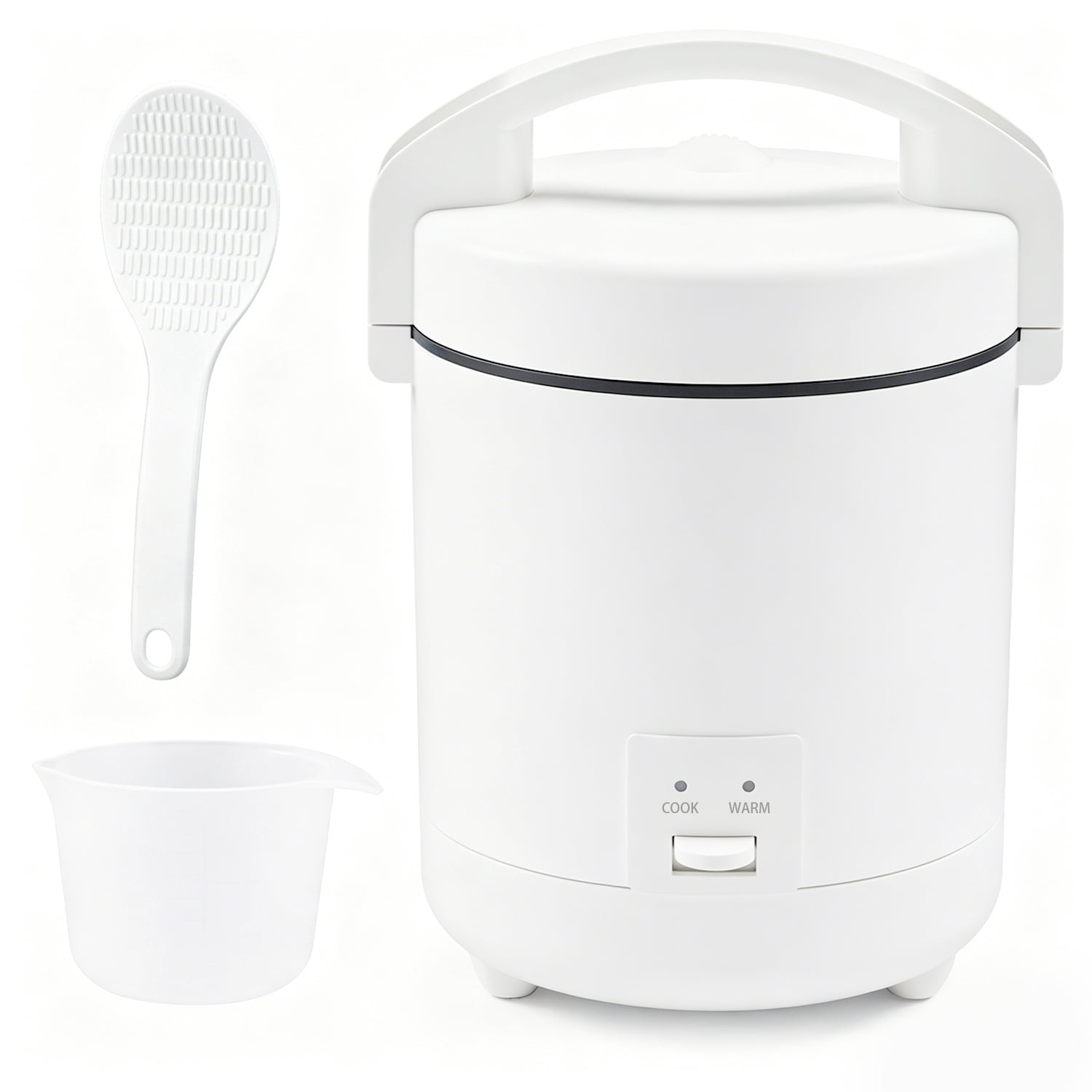 TINANA Mini Rice Cooker 4 Cups Cooked, Portable Small Rice Cooker with One-Touch Cooking & Keep Warm, Nonstick Pot for Dorm, Office, Travel