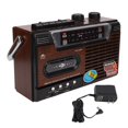 thumbnail image 2 of Reproductor de casete Radio AM FM Señal potente Sin ruido Soporte para tarjeta de almacenamiento y USB Reproductor de casete portátil Grabadora Enchufe de EE. UU. 110 V, 2 of 15