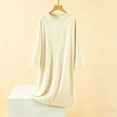 thumbnail image 2 of Ashirexll Sleep Shirts for Women, Nightgowns for Women, Long Sleeve Nightgown Winter Loose Soft Robe for Home Wear, 2 of 6