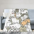 thumbnail image 2 of Cute Cat Blanket Flannel Fleece Soft Warm Throw Blankets Cozy Plush Lightweight Cat Lover Blanket for Bedroom Living Rooms Sofa Couch 40"x50"(07), 2 of 6