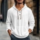 thumbnail image 1 of pstuiky camisa de manga larga para hombre, Suéter playero informal de manga larga con capucha y cordón ajustable para hombre camisetas de hombre l, 1 of 5