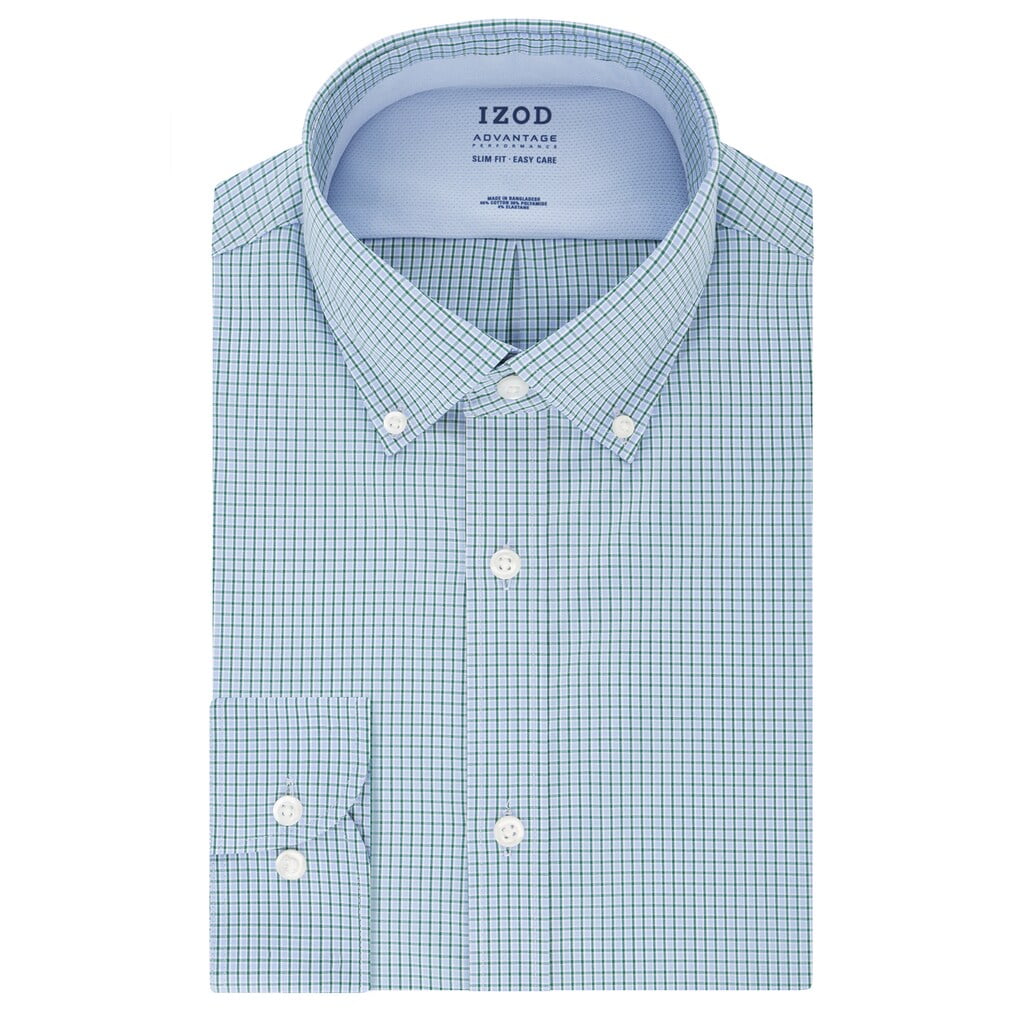 IZOD Men's IZOD Advantage Performance SlimFit ButtonDown Collar