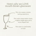 thumbnail image 3 of over&back 16oz Traditional Glassware - Set of 4 Classic Stem Drinking Glasses for Parties, Get-togethers, and More - Mouth-Blown - Wine Cups for Kitchen and Dining Room - Clear, 3 of 10