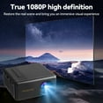 thumbnail image 6 of 1080P HD Portable Projector, Home Theater Video Projector for Bedroom Ceiling & Wall, USB/HDMI Compatible with Smartphones & Gaming Consoles | Mini Projector for Movies, 6 of 8