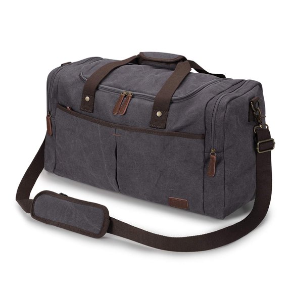 Bolsa de viaje S-ZONE 65L de lona expansible, gris