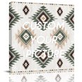 thumbnail image 2 of Sage Green Wall Art Painting on Canvas, Southwest Boho Ethnic Chic Motifs Canvas Art Home Prints Wall Art Framed Modern Artwork for Living Room Bedroom Wall Decor 12x12in, 2 of 9