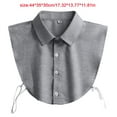 thumbnail image 4 of Mens Office Detachable Dickey Solid Color Button False Collar Lapel Half Shirt, 4 of 20