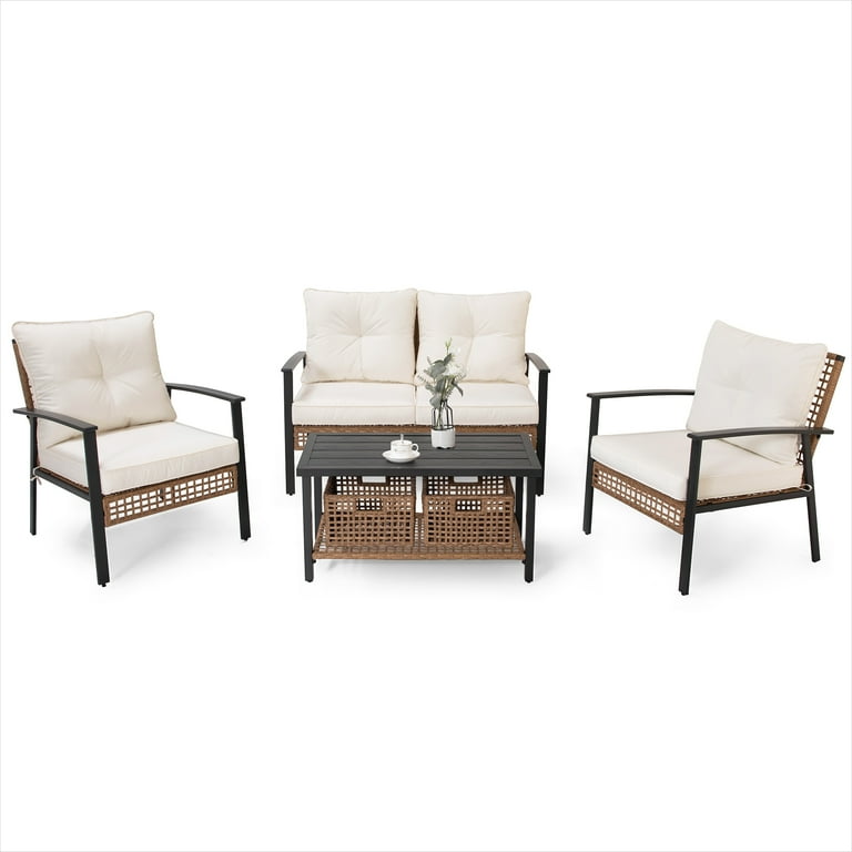 LAUSAINT HOME 6 Pieces Patio Conversation Set Outdoor Furniture