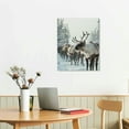 thumbnail image 2 of LHONGY Reindeers Animal Animals Reindeer Winter Snow Deer Cold Wall Art Print 12x16 in, 2 of 5