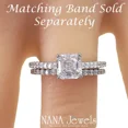 thumbnail image 6 of NANA 7mm (2ct) Asscher Cut Pure Brilliance Zirconia Cathedral Solitaire Engagement Ring-14k Gold-Size 7.5, 6 of 7