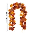 thumbnail image 4 of Fall Decor Artificial Maples Leaf Pumpkin Garland Autumn Maple Vines Garland Thanksgiving Halloween Harvest Decorations for Home Porch Mantle Fireplace Farmhouse Outdoor Indoor - (C), 4 of 9