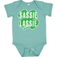 thumbnail image 3 of Inktastic St. Patrick's Day Shamrock Logo Weathered Sassie Lassie Boys or Girls Baby Bodysuit, 3 of 5