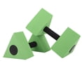 thumbnail image 2 of mancuernas triangulares de EVA para agua, equipo de natación y fitness para niños, color verde, 2 of 13