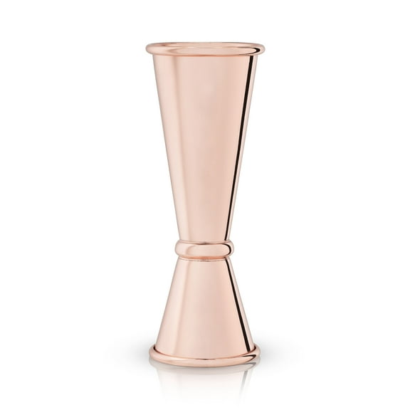 Viski Japanese Style Double Jigger, Home Bar Gifts, 1oz and 2oz Rose Copper