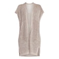 thumbnail image 5 of Time and Tru Women's Openwork Knit Coverup, Small/Medium, True Taupe/Khaki Safari, Fashion Cover-Ups, Summer, 5 of 5