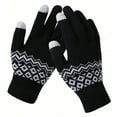 thumbnail image 4 of AWZXDE Women's Winter Screen Gloves Knitted Wool Thickened for Cold Riding Warmth Black,One Size, 4 of 4