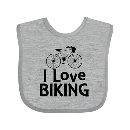 

Inktastic I Love Biking Vintage Bike Fitness Gift Baby Boy or Baby Girl Bib