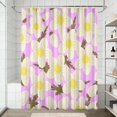 thumbnail image 2 of 72x72 Inch Fabric Shower Curtain Waterproof Polyester, Daisy Floral Print, 2 of 6
