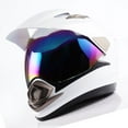 thumbnail image 3 of 1Storm Dual Sport Helmet Motorcycle Full Face Motocross Off Road Bike HGXP14A Glossy White, 3 of 8