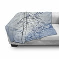 thumbnail image 3 of Sea Animals Soft Flannel Fleece Blanket, Sketch of Scuba Diver Holding Fin of Dolphin over Coral Reefs Fish Underwater, Cozy Plush for Indoor and Outdoor Use, 50" x 60", Multicolor, by Ambesonne, 3 of 6