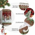 thumbnail image 6 of Christmas Snowman Shower Curtain, Xmas Winter Red Black Plaid Wooden Waterproof Fabric Shower Curtains with 12 Hooks, Bathroom Curtain Set for Bathroom Accessories Decor, 54 x 78Inches, 6 of 9