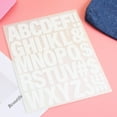 thumbnail image 1 of PEACNNG 10Sheets Iron On Letters For Shirts Vinyl White Alphabet Patches Heat Transfer Fabric, 1 of 8