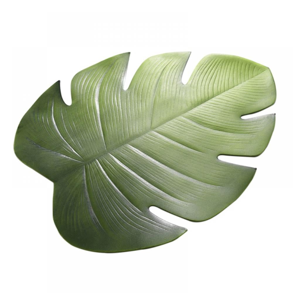 Artificial Tropical Plant Palm Leaves Table Placemat Hawaii Style Party Ornament 