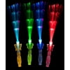 Fun Central 12 Packs - 12 Inch LED Fiber Optic Princess Wands for Girls & Princess Party Supplies - Assorted Colors