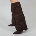 thumbnail image 2 of Women's Knee High Boots with Adjustable Buckle Strap Comfortable Heel for Fall Winter, 2 of 7
