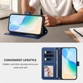 thumbnail image 5 of For Samsung Galaxy A55 5G 6.6-inch Wallet Case Multi-Card Slots Zipper Wallet Leather Phone Case,Dark blue,For Galaxy A55 5G, 5 of 10