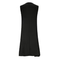 thumbnail image 5 of Horkkom Midi Dresses for Women Sleeveless Solid Color Summer Dresses Vacation Loose Linen Dress, S-2XL, 5 of 9