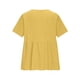 thumbnail image 4 of Craaazy Women's Casual V Neck Blouse, Solid Color Short Sleeve Button Down Shirt, Loose Fit Comfy Breathable Cotton Linen Tops for Daily Wear Gifts, 4 of 6