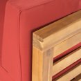 thumbnail image 3 of GDF Studio Cascada Outdoor Acacia Wood Right Arm Loveseat and Coffee Table Set with Cushion, Teak and Red, 3 of 8
