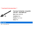 thumbnail image 2 of Front Inner Tie Rod End - Compatible with 2001 - 2005 BMW 325i 2002 2003 2004, 2 of 2