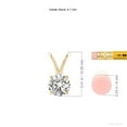 thumbnail image 3 of ANGARA Natural Diamond Solitaire V-Bale Pendant in 14K Yellow Gold for Women (Size-5.1mm| Color-I-J| Clarity-I1-I2) | April Birthstone, Anniversary, Jewelry Gift for Women | Natural Diamond Necklace, 3 of 10